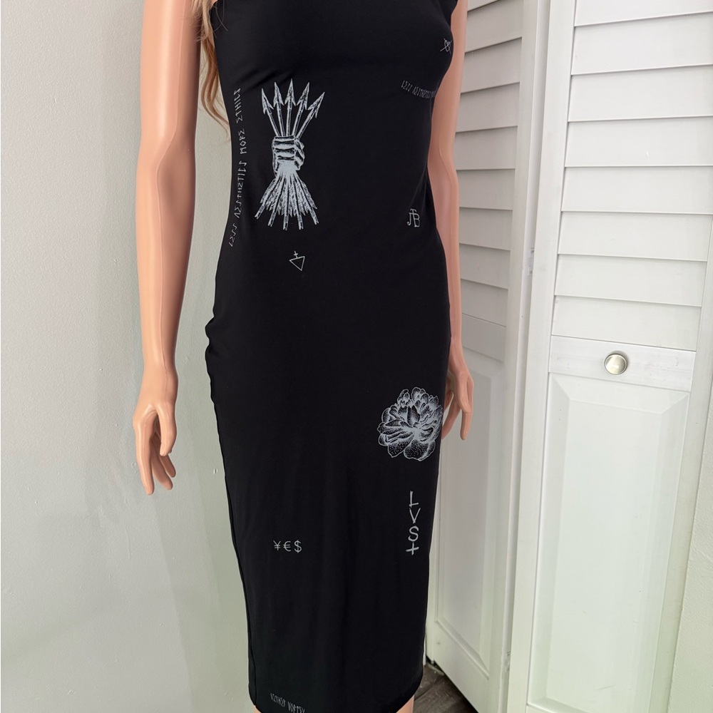 TTSWTRS Black Tattooed Dress size M